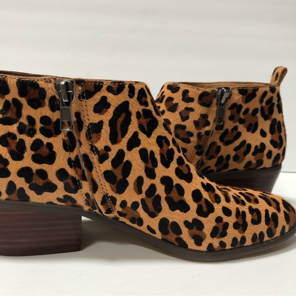 J.Crew factory leopard print leather upper ankle boots size 8 gently worn - Picture 8 of 12